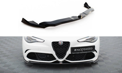 Front Ansatz für Alfa Romeo Giulia Quadrifoglio schwarz Hochglanz