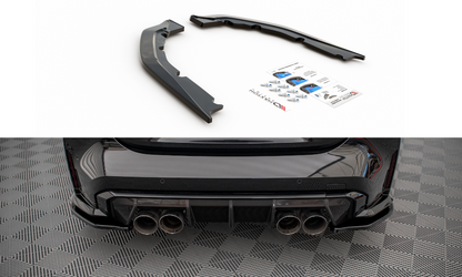 Heck Ansatz Flaps Diffusor V.1 für BMW M4 G82 / G82 Facelift schwarz Hochglanz