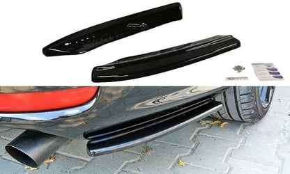 Heck Ansatz Flaps Diffusor für VOLVO V50F R-DESIGN Carbon Look