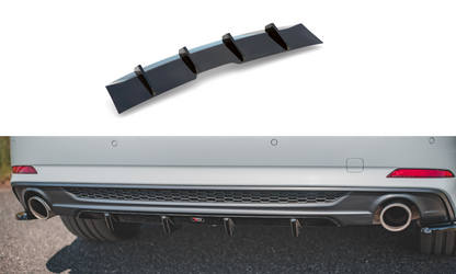 Diffusor Heck Ansatz für Audi A5 S-Line F5 Coupe / Sportback schwarz Hochglanz