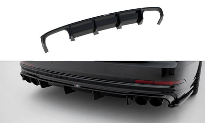 Diffusor Heck Ansatz für Audi S8 D5 schwarz Hochglanz