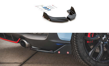 Heck Ansatz Flaps Diffusor V.6 + Flaps für Hyundai I30 N Mk3 Hatchback