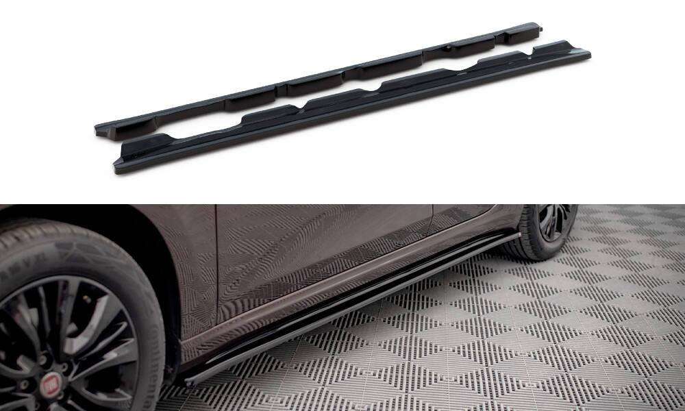 Seitenschweller Ansatz für Fiat Tipo S-Design  schwarz Hochglanz