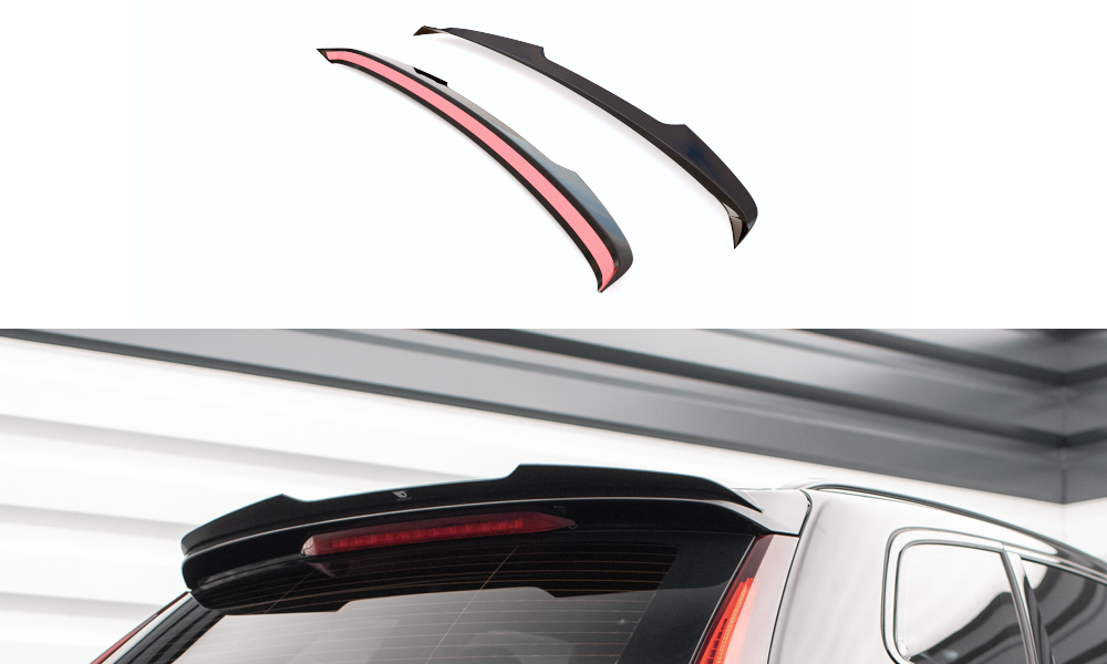 Spoiler CAP für Volvo XC60 Mk2 R-Design schwarz matt