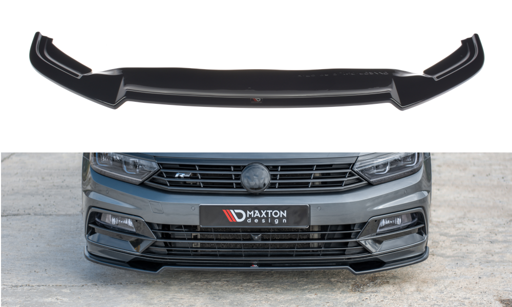 Front Ansatz V.2 für VW Passat R-Line B8 schwarz Hochglanz
