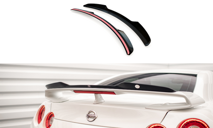 Spoiler CAP für Nissan GTR R35 Facelift schwarz Hochglanz