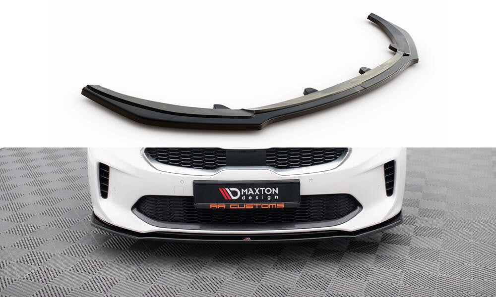 Front Ansatz V.1 für Kia Stinger GT / GT-Line / Standard Mk1 schwarz Hochglanz