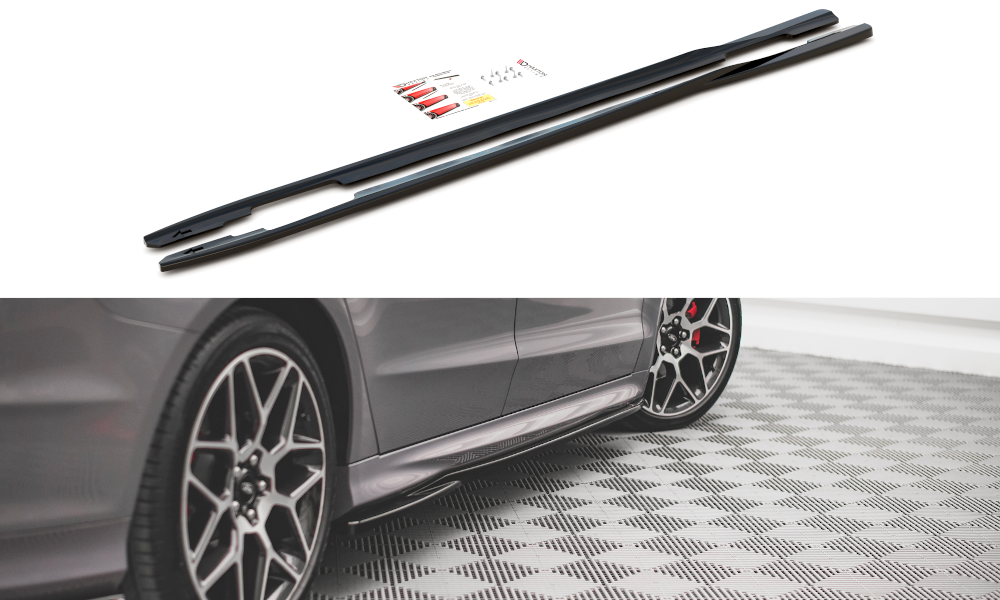 Seitenschweller Ansatz für Ford Mondeo ST-Line Mk5 Facelift schwarz Hochglanz