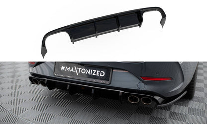 Diffusor Heck Ansatz für Cupra Leon ST Mk1 schwarz Hochglanz