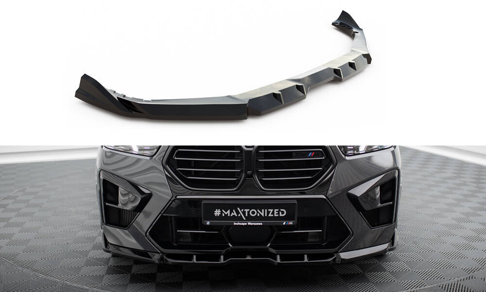 Front Ansatz V.1 für BMW X5 M F95 Facelift schwarz Hochglanz