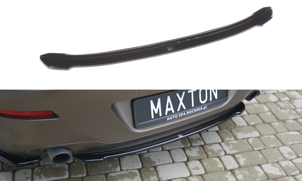 Mittlerer Diffusor Heck Ansatz für BMW 6er GRAN COUPÉ schwarz matt