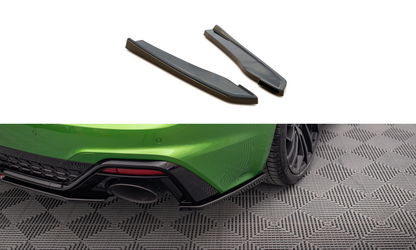 Heck Ansatz Flaps Diffusor für Audi RS5 F5 Facelift schwarz Hochglanz