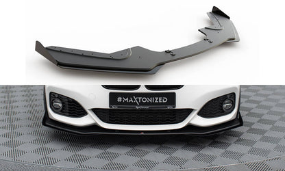 Street Pro Front Ansatz für V.3 +Flaps für BMW 1er F20 M-Paket Facelift / M140i  schwarz Hochglanz