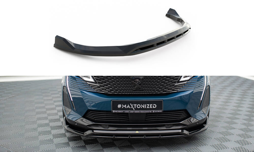 Front Ansatz für Peugeot 3008 GT-Line Mk2 Facelift schwarz Hochglanz