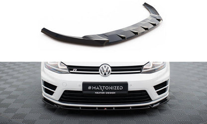 Front Ansatz V.5 für VW Golf R / R-Line Mk7 schwarz Hochglanz
