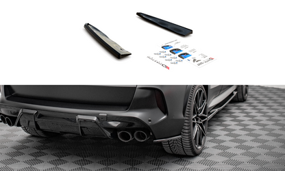 Heck Ansatz Flaps Diffusor für BMW X5M F95 schwarz matt