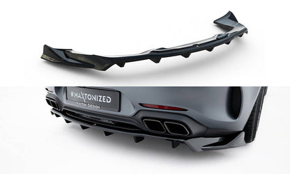 Mittlerer Cup Diffusor DTM Look Heck Ansatz für Mercedes-AMG GT C C190 Facelift schwarz Hochglanz