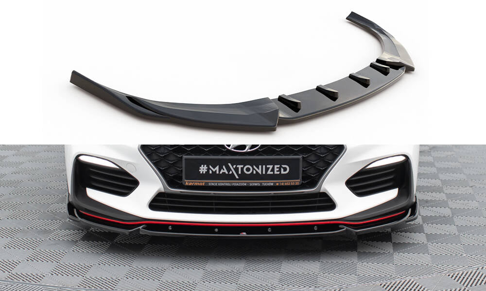 Front Ansatz V.5 für Hyundai I30 N Mk3 Hatchback/ Fastback schwarz Hochglanz