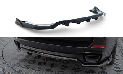 Mittlerer Cup Diffusor DTM Look Heck Ansatz für BMW X5 M-Paket F15 schwarz Hochglanz