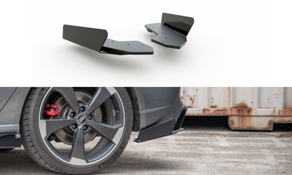 Street Pro Heck Ansatz Flaps Diffusor +Flaps für Audi RS3 8V Sportback schwarz Hochglanz