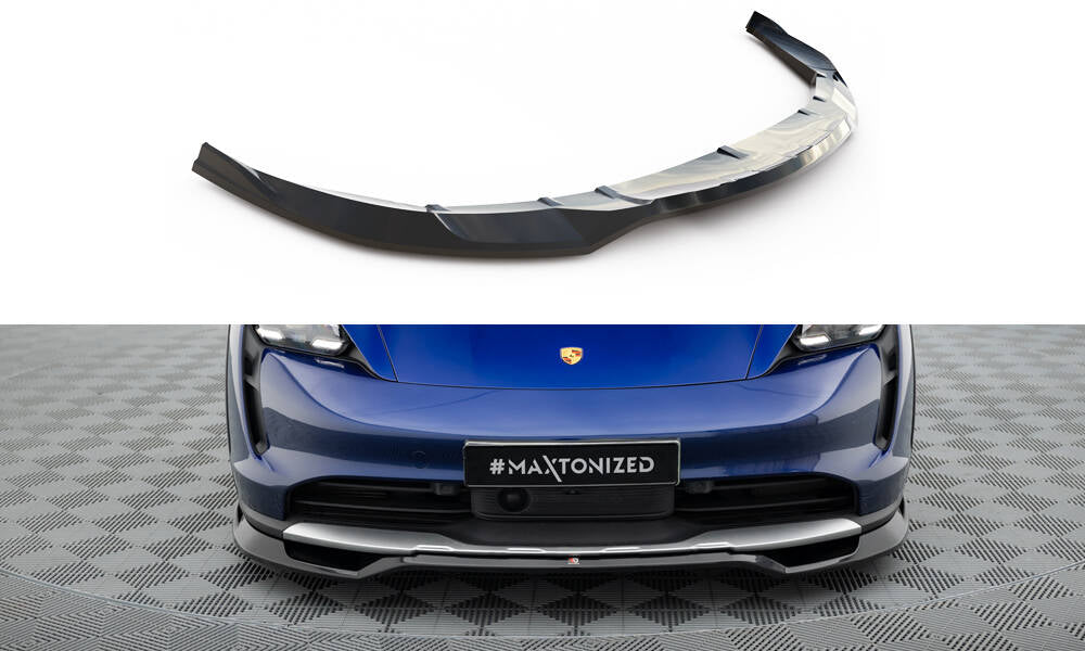 Front Ansatz für Porsche Taycan Cross Turismo 4S schwarz Hochglanz
