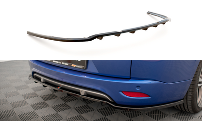Mittlerer Cup Diffusor DTM Look Heck Ansatz für Renault Megane GT Line Grandtour Mk3 Facelift schwarz Hochglanz
