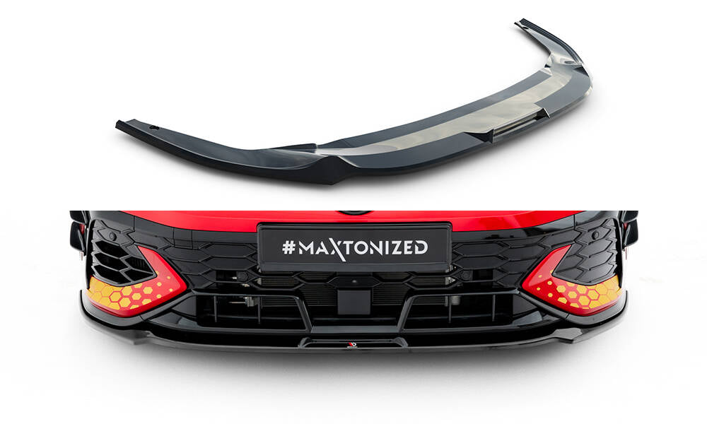 Front Ansatz V.3 für VW Golf GTI Clubsport Mk8 Facelift schwarz Hochglanz