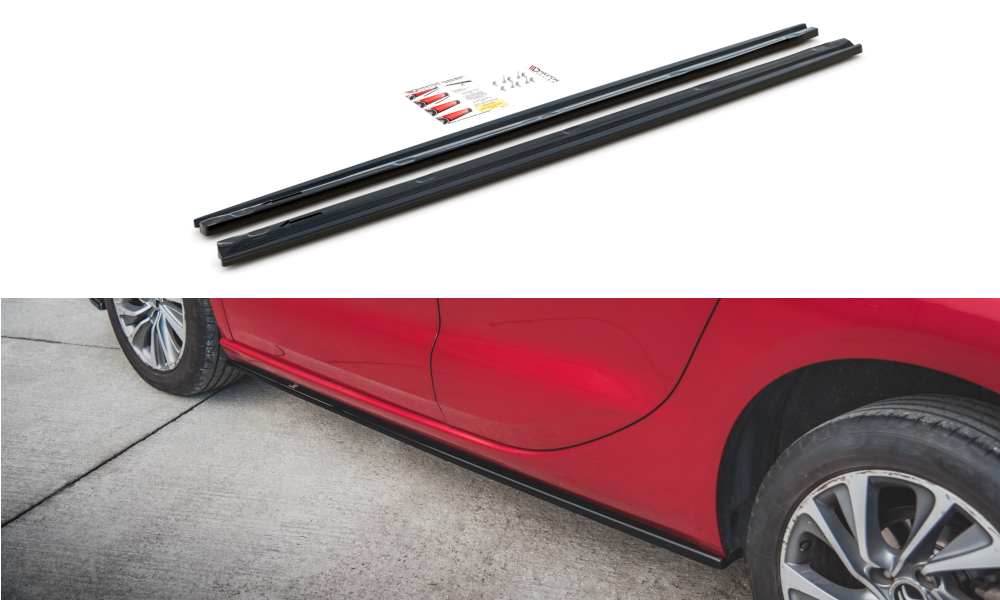 Seitenschweller Ansatz für Citroen DS4 schwarz Hochglanz