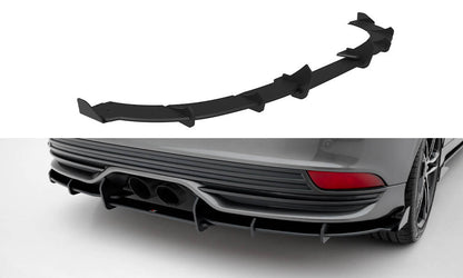 Street Pro Heckschürze + Flaps für Ford Focus ST Mk3 Facelift schwarz Hochglanz