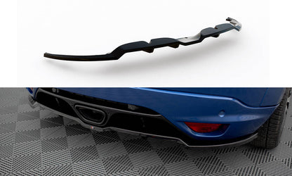 Mittlerer Cup Diffusor DTM Look Heck Ansatz für Renault Megane RS Mk3 schwarz Hochglanz