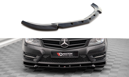 Front Ansatz V.1 für Mercedes-Benz C Coupe / Limousine / Kombi  AMG-Line C204 / W204 Facelift / S204 Facelift schwarz Hochglanz