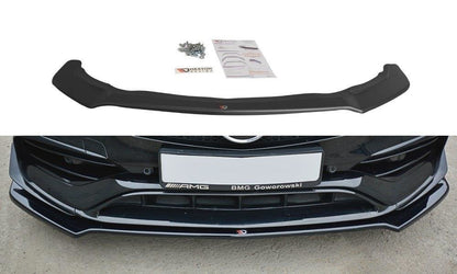 Front Ansatz V.2 für Mercedes CLA A45 AMG C117 Facelift schwarz Hochglanz