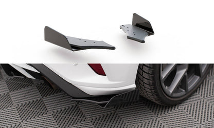 Street Pro Heck Ansatz Flaps Diffusor + Flaps für Ford Focus ST Mk4 schwarz Hochglanz