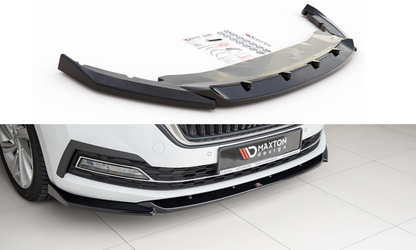Front Ansatz V.1 für Skoda Octavia Mk4 schwarz Hochglanz