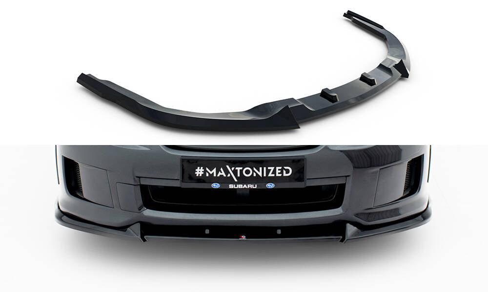 Front Ansatz V.2 für Subaru Impreza WRX STI Mk3 Facelift schwarz Hochglanz