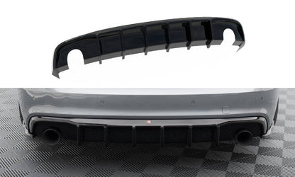 Diffusor Heck Ansatz für Audi A5 S-Line Coupe / Sportback 8T Facelift (Einzelauspuff li. re.)