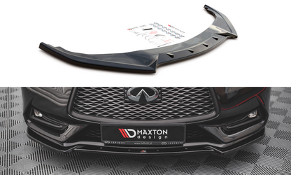 Front Ansatz für Infiniti Q60 S Mk2 schwarz Hochglanz