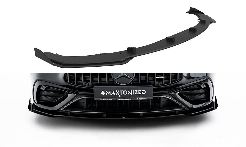 Street Pro Front Ansatz + Flaps für Mercedes-AMG CLE 53 C236 schwarz Hochglanz