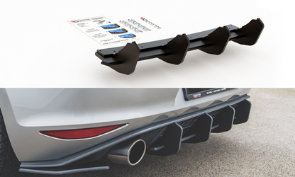 Diffusor Heck Ansatz für Heckschürze V.2 für VW Golf 7 GTI