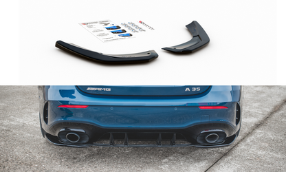 Heck Ansatz Flaps Diffusor für Mercedes A35 AMG Aero Hatchback W177  schwarz Hochglanz