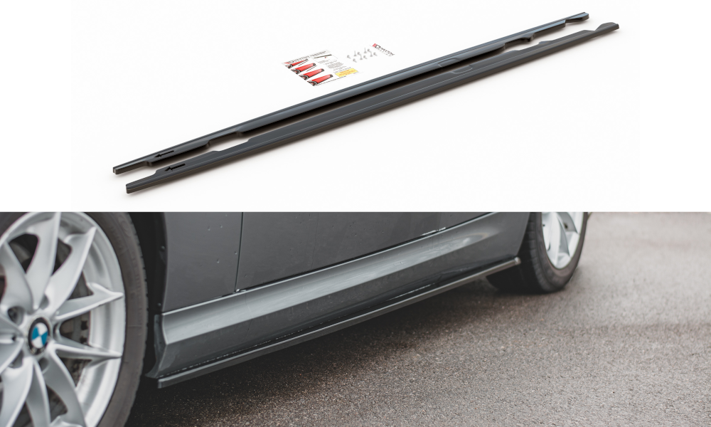 Seitenschweller Ansatz für BMW 3er E90/E91 Facelift schwarz Hochglanz