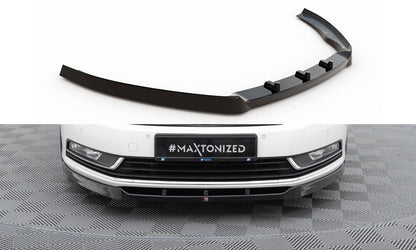 Front Ansatz V.1 für VW Passat B7 schwarz Hochglanz