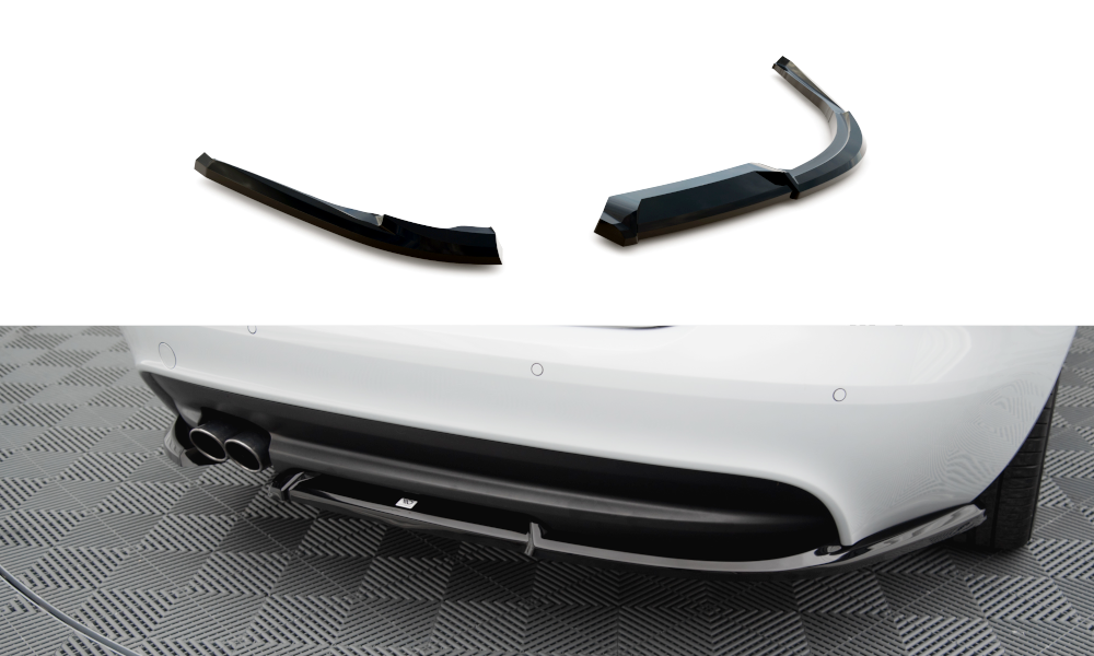 Heck Ansatz Flaps Diffusor für Jaguar XE R-Sport X760 schwarz Hochglanz
