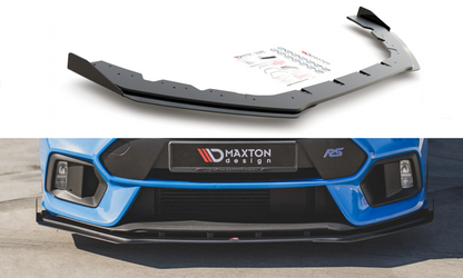 Street Pro Front Ansatz für + Flaps für Ford Focus RS Mk3 schwarz Hochglanz