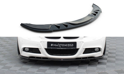 Front Ansatz V.1 für BMW 3er Limousine / Touring M-Paket E90 / E91 Facelift schwarz Hochglanz