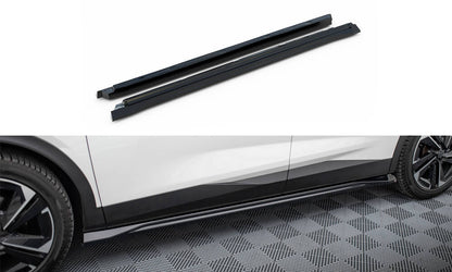 Seitenschweller Ansatz für Peugeot 408 Mk1 schwarz Hochglanz