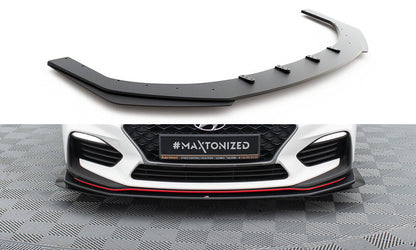 Street Pro Front Ansatz für + Flaps für Hyundai I30 N Mk3 Hatchback / Fastback schwarz Hochglanz
