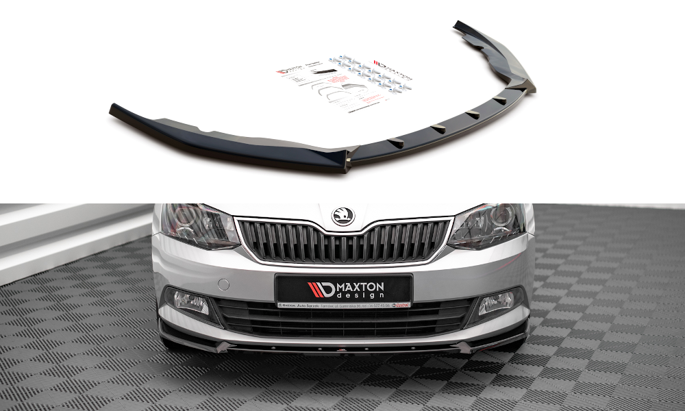 Front Ansatz V.1 für Skoda Fabia Mk3 schwarz Hochglanz