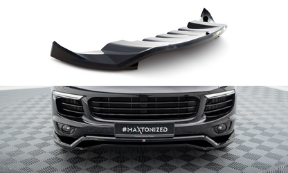 Front Ansatz für Porsche Cayenne Mk2 Facelift schwarz Hochglanz