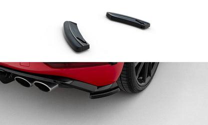 Heck Ansatz Flaps Diffusor für VW Golf Hatchback R / R-Line Mk7 Facelift schwarz Hochglanz